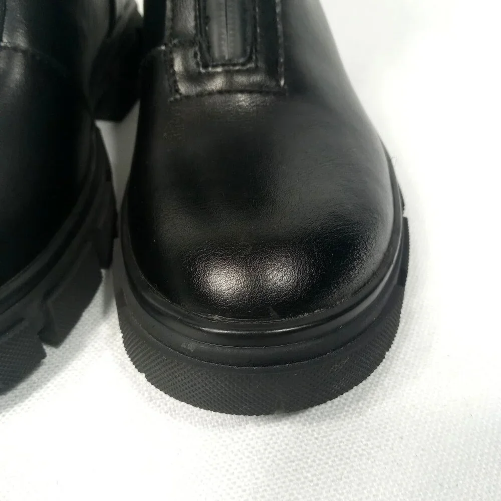 BLONDO Plaka Black Leather Winter Boots Lug Sole Waterproof Women's Size 6 M